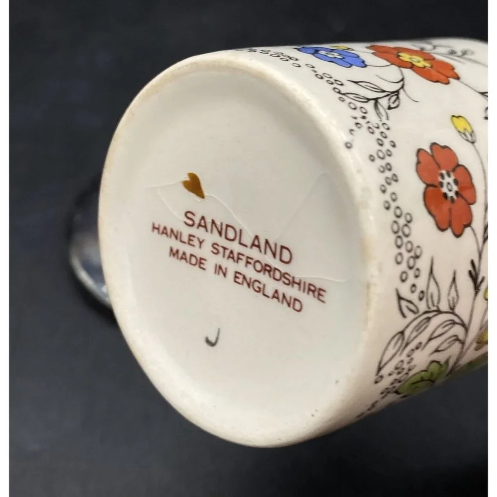 Pagoda Sandland Hanley Staffordshire Lidded Jam England No Spoon